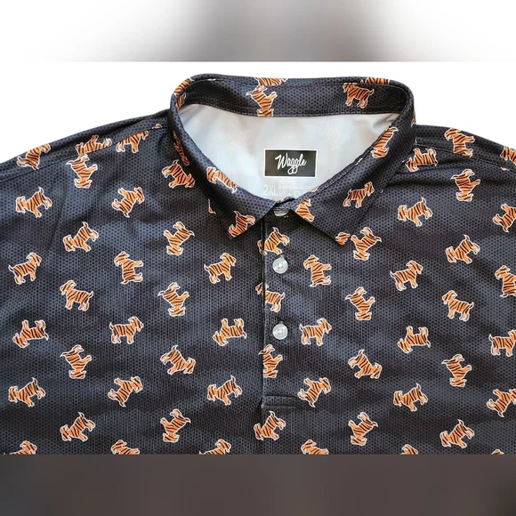 Waggle 2XL The GOAT Collection Performance Polo Shirt Tiger Woods XXL - Picture 3 of 10